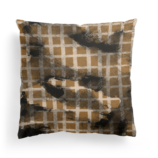 Retro Loft Grunge Abstract Throw Pillow