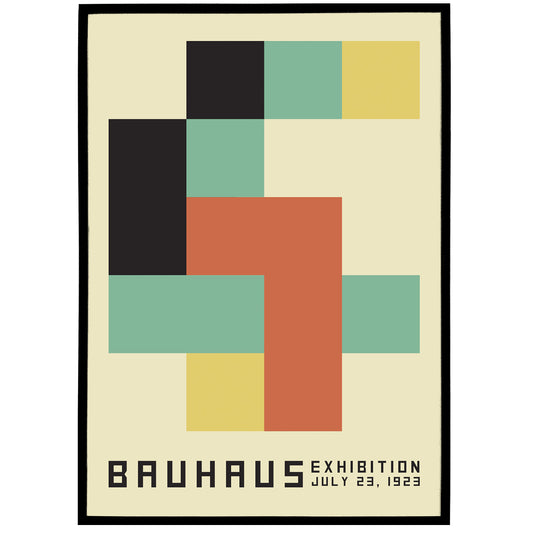 Geometric Bauhaus Exhibition Poster