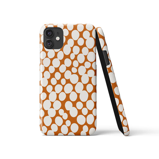 Retro Spots Burnt Orange iPhone Case
