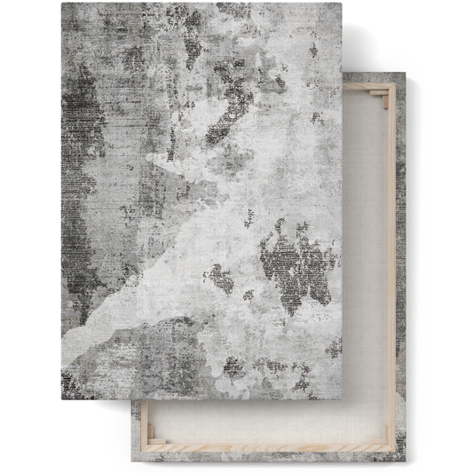 Painted Grey Abstract Grunge Canvas Print