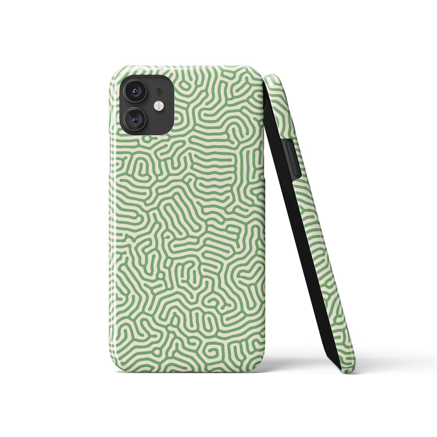 Green Abstract Modern iPhone Case