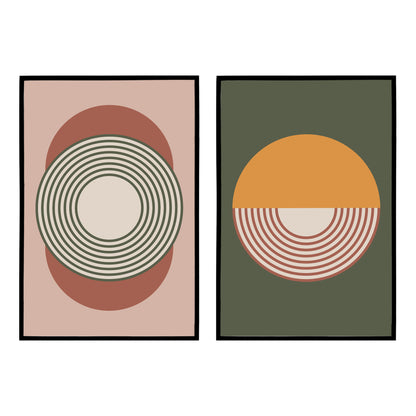 Set of 2 Nordic Geometric Posters