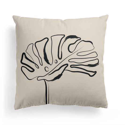 Monstera Leaf Plant Lover Throw Pillow