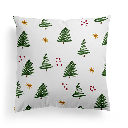 White Christmas Accent Throw Pillow