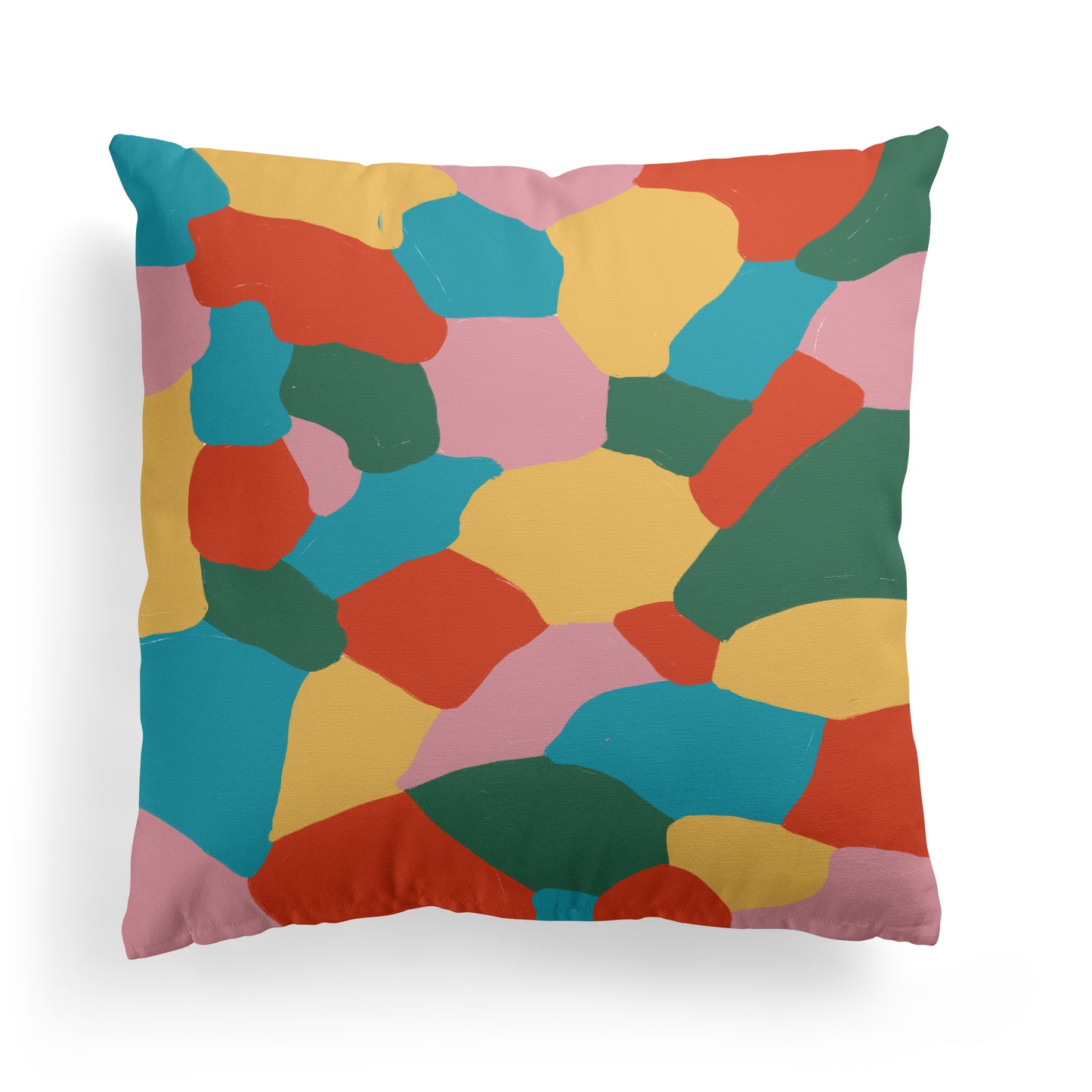 Colorful Mid Century California Pattern Throw Pillow