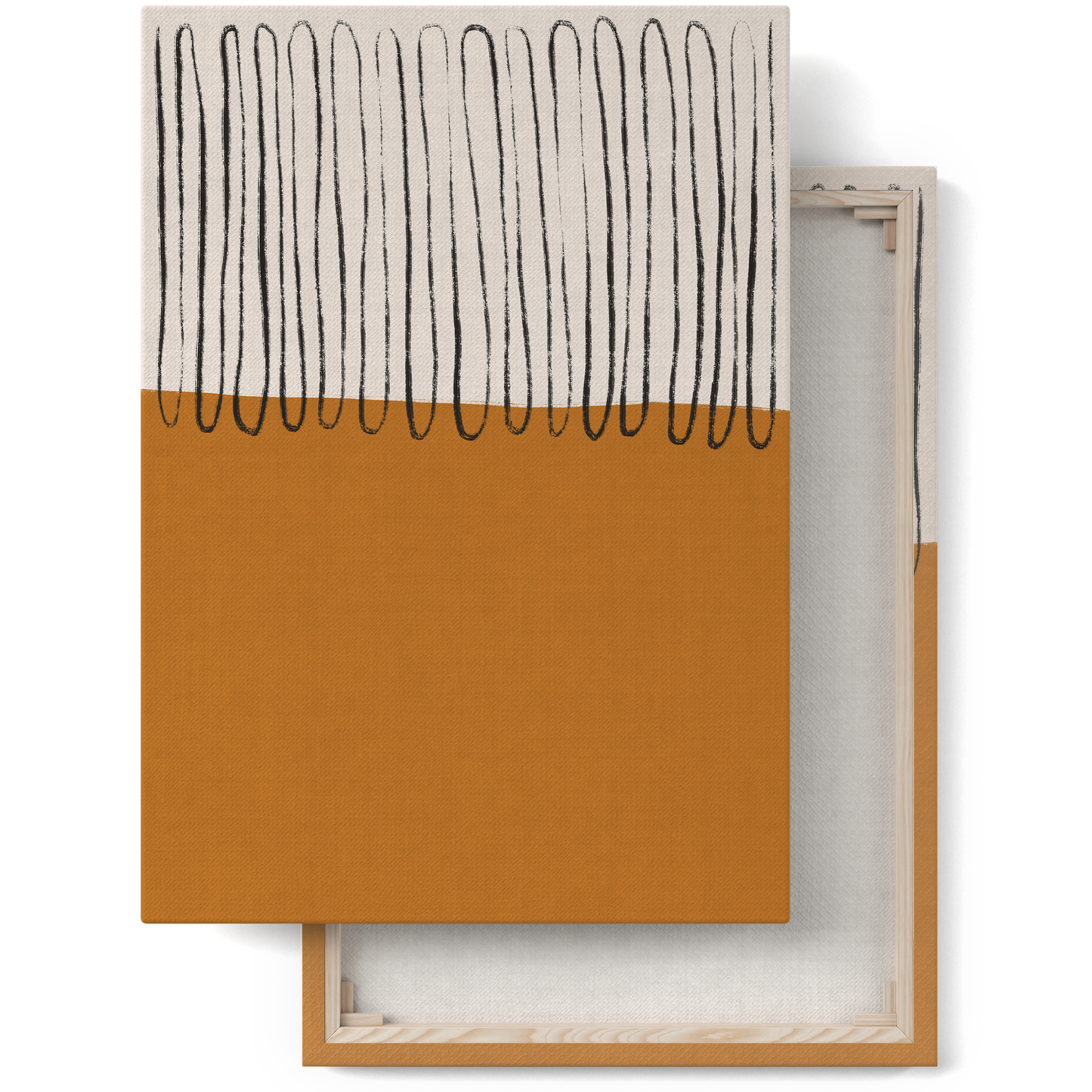 Burnt Orange Mid Century Art Canvas Print