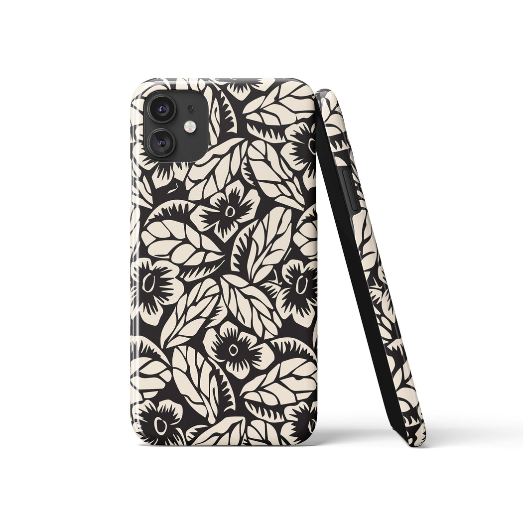 Linocut Flower iPhone Case