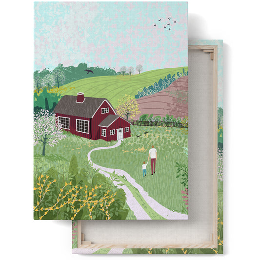 Colorful Farmhouse Canvas Print