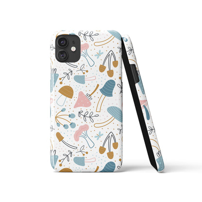 Pastel Happy Mushrooms iPhone Case