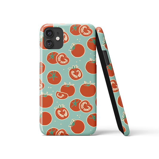 Cute Retro Veggies Tomato iPhone Case