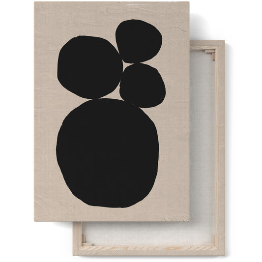 Minimalist Black Stones Canvas Print