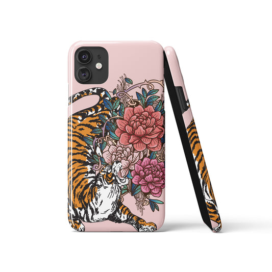 Pink Tropical Cheetah Floral iPhone Case