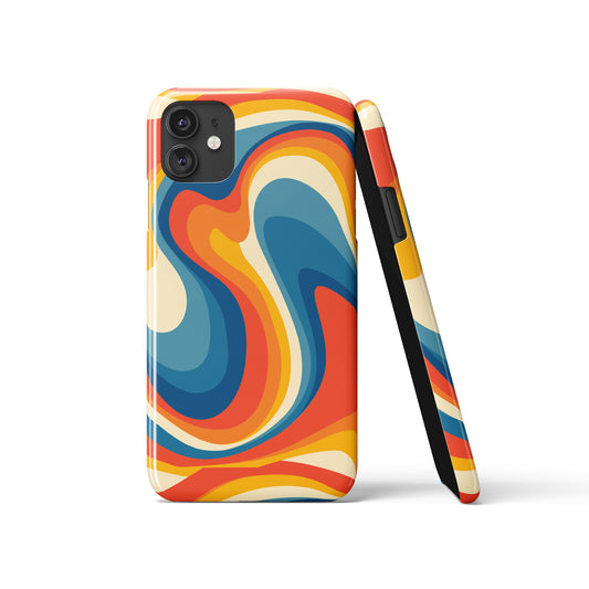 Colorful Retro Swirl iPhone Case