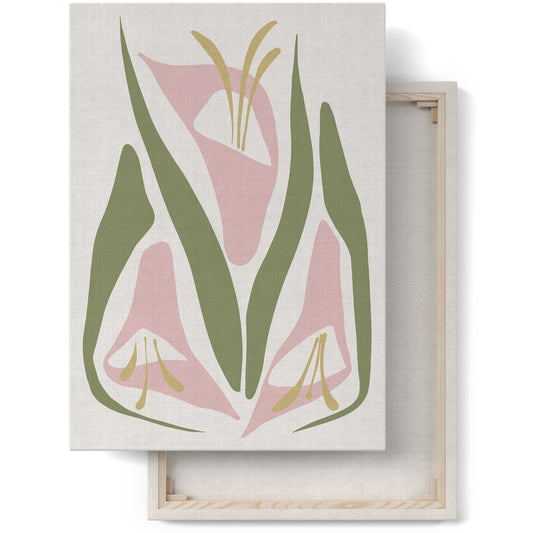 Art Nouveau Floral Canvas Print