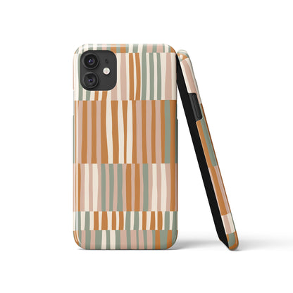 Boho Pastel Striped Pattern iPhone Case