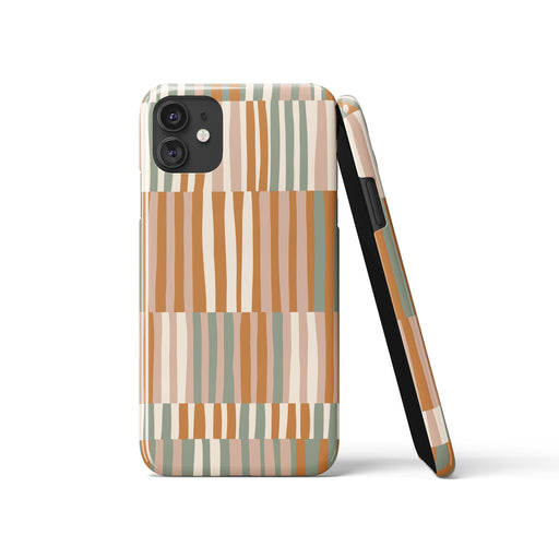 Boho Pastel Striped Pattern iPhone Case