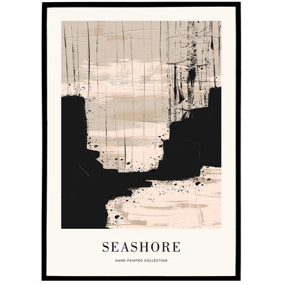 Seashore, Abstract Paintbrushes Poster