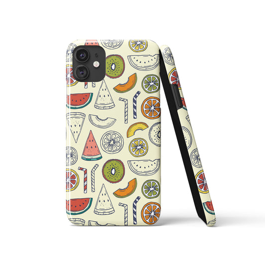 Farmers Market Fruit Pattern iPhone Case