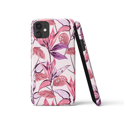 Pink Feminine Blossom Pattern iPhone Case
