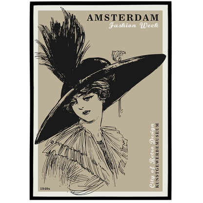 Vintage Amsterdam Fashion Week Poster