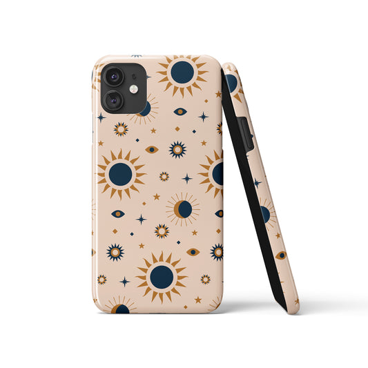 Beige Sky with Stars iPhone Case