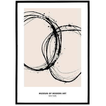 Minimalist Circles Modern Art Poster