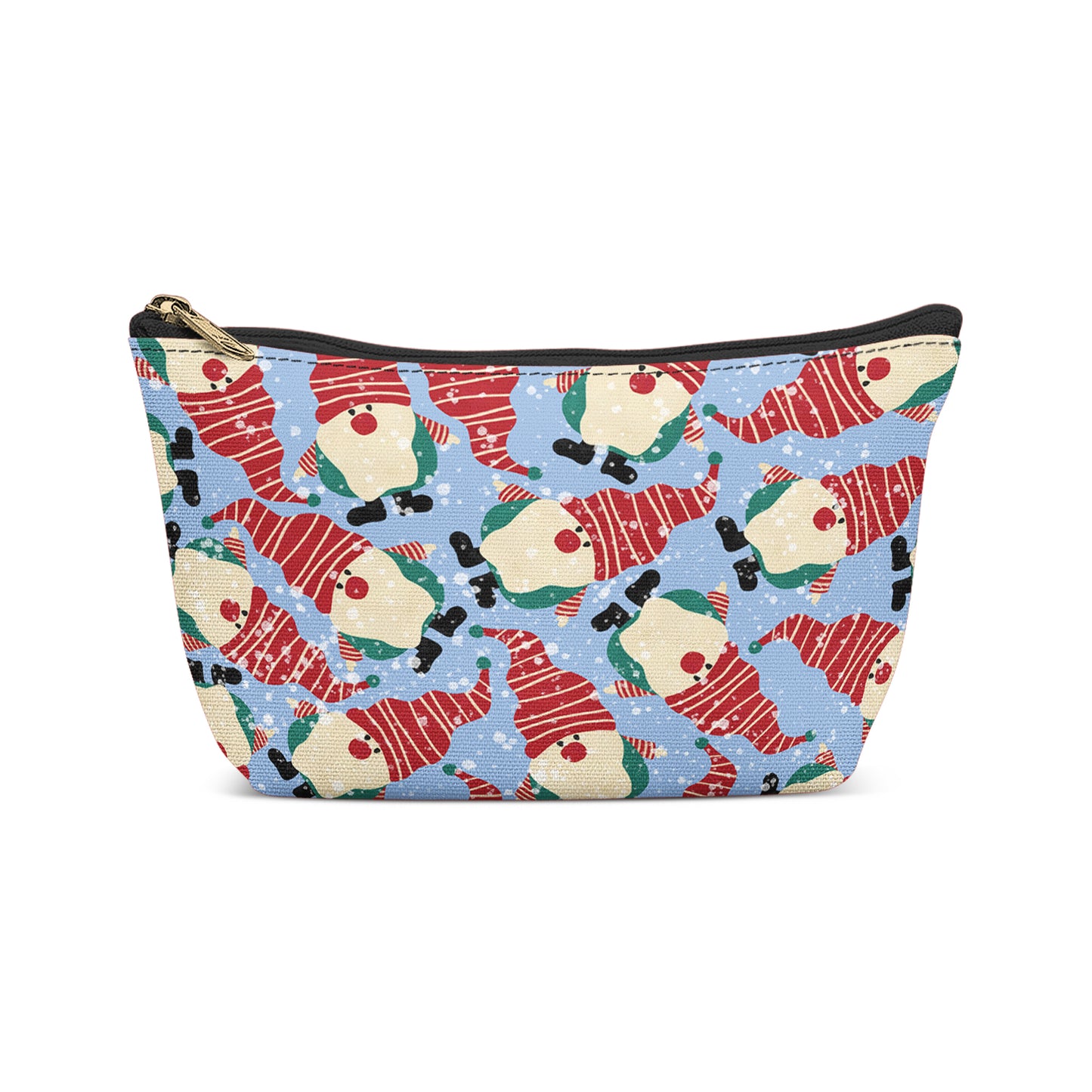 Funny Christmas Gnomes Pattern Makeup Bag