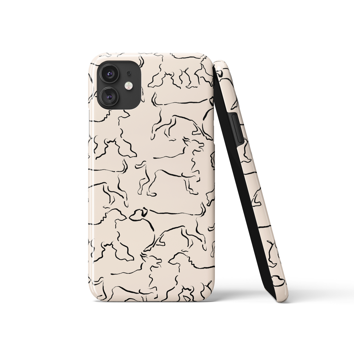 Dogs Line Art Minimalist Dog iPhone Case