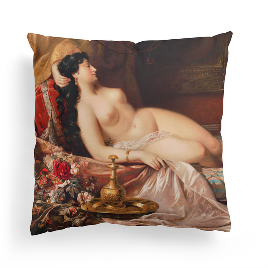 Victorian Painting Sleeping Woman Throw Pillow