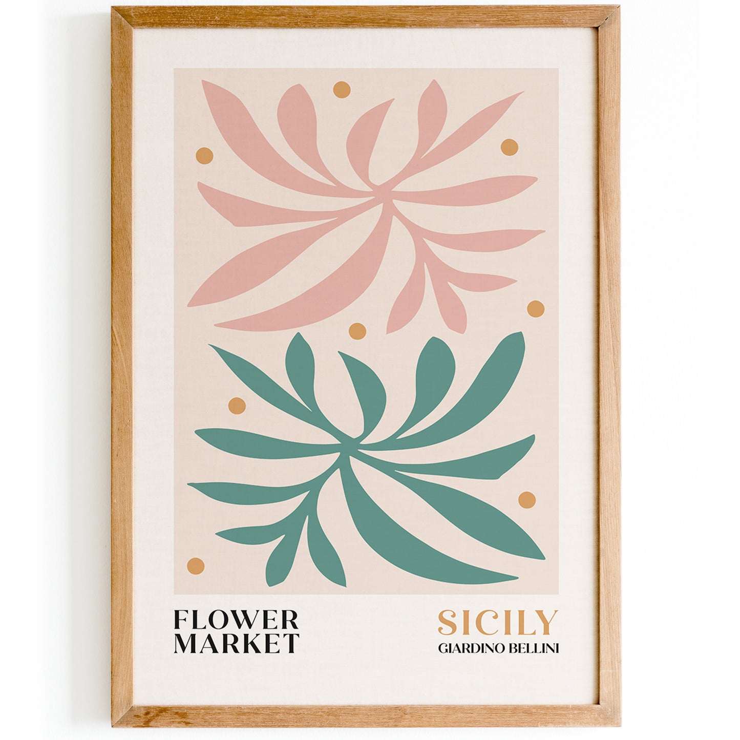 Sicily Flower Market Poster