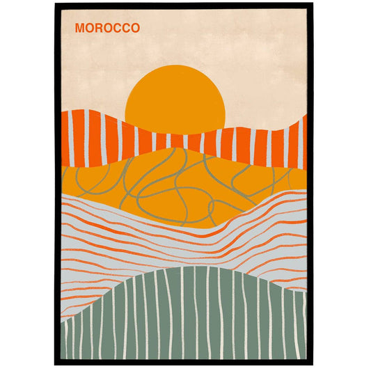 Colorful Morocco Travel Poster - HypeSheriff