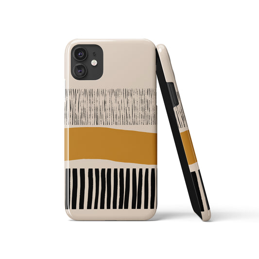 Mustard Mid Century Modern iPhone Case