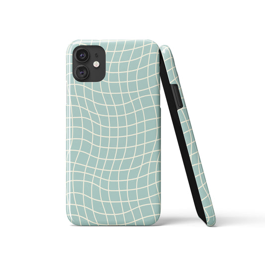 Mint Checkered iPhone Case