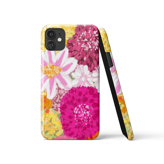 Painted Colorful Flowers iPhone Case