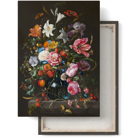 Vintage Eclectic Bouquet of Flowers Canvas Print