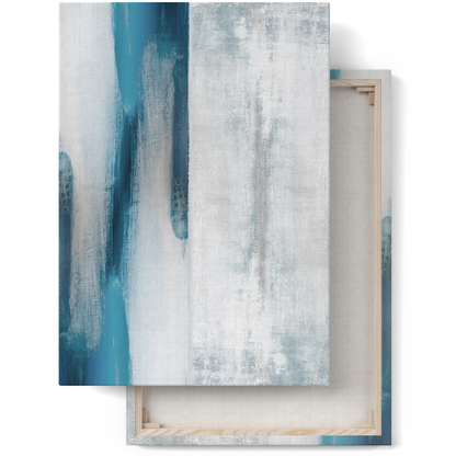 Painted Abstract Frozen Landscape Canvas Print