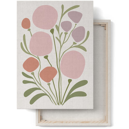 Modern Pastel Botanical Canvas Print