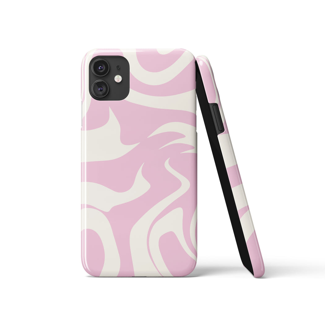 Pink Liquid Groovy Hippie Swirl iPhone Case