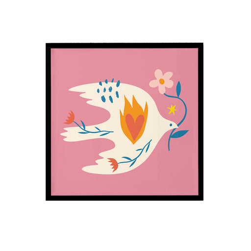 Pink Love&Peace Dove Print