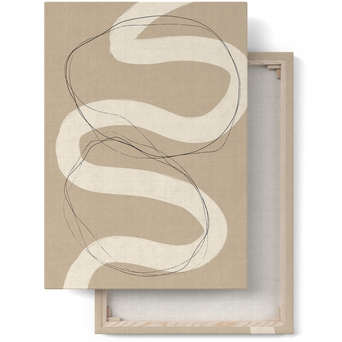 Nordic Minimalist Beige Canvas Print