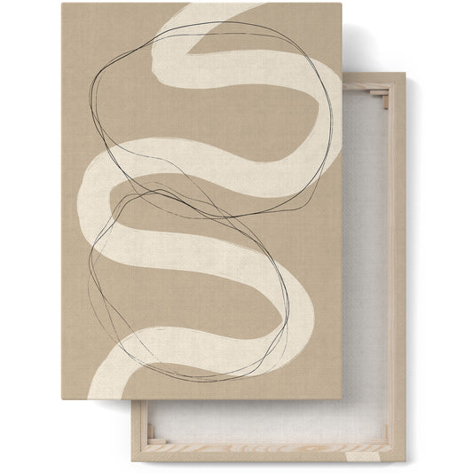 Nordic Minimalist Beige Canvas Print