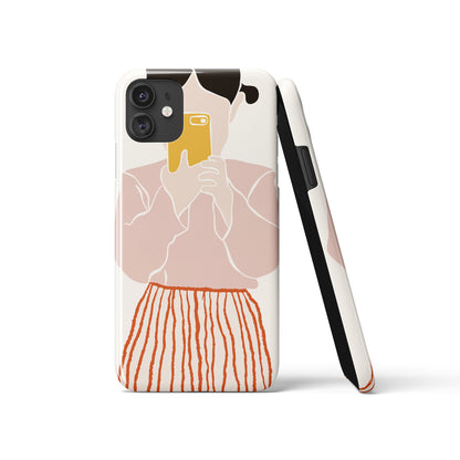 Cute Girl Handdrawn iPhone Case