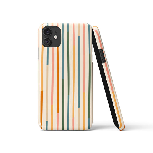 Vintage Colorful Striped Pattern iPhone Case