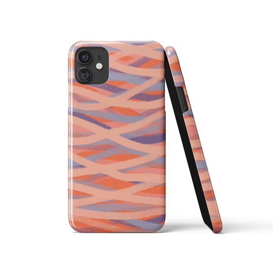 Abstract Violet Painted iPhone Case