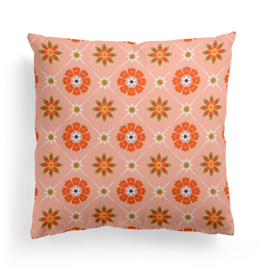 Vintage Laura Ashley Inspired Pattern Throw Pillow