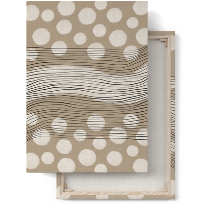 Abstract Rustic Beige Art Canvas Print