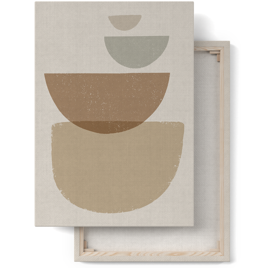 Beige Neutral Boho Art Canvas Print