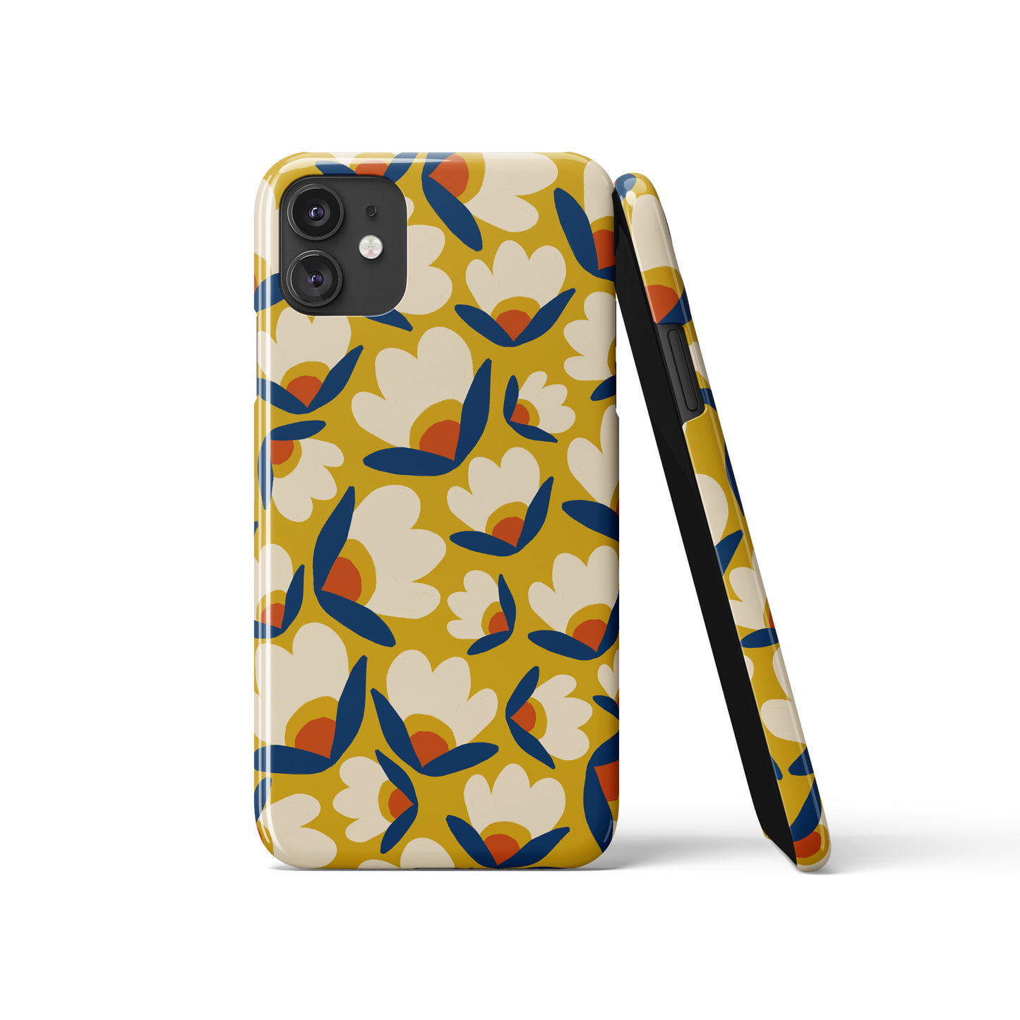 Retro 60s Flowers Pattern iPhone Case