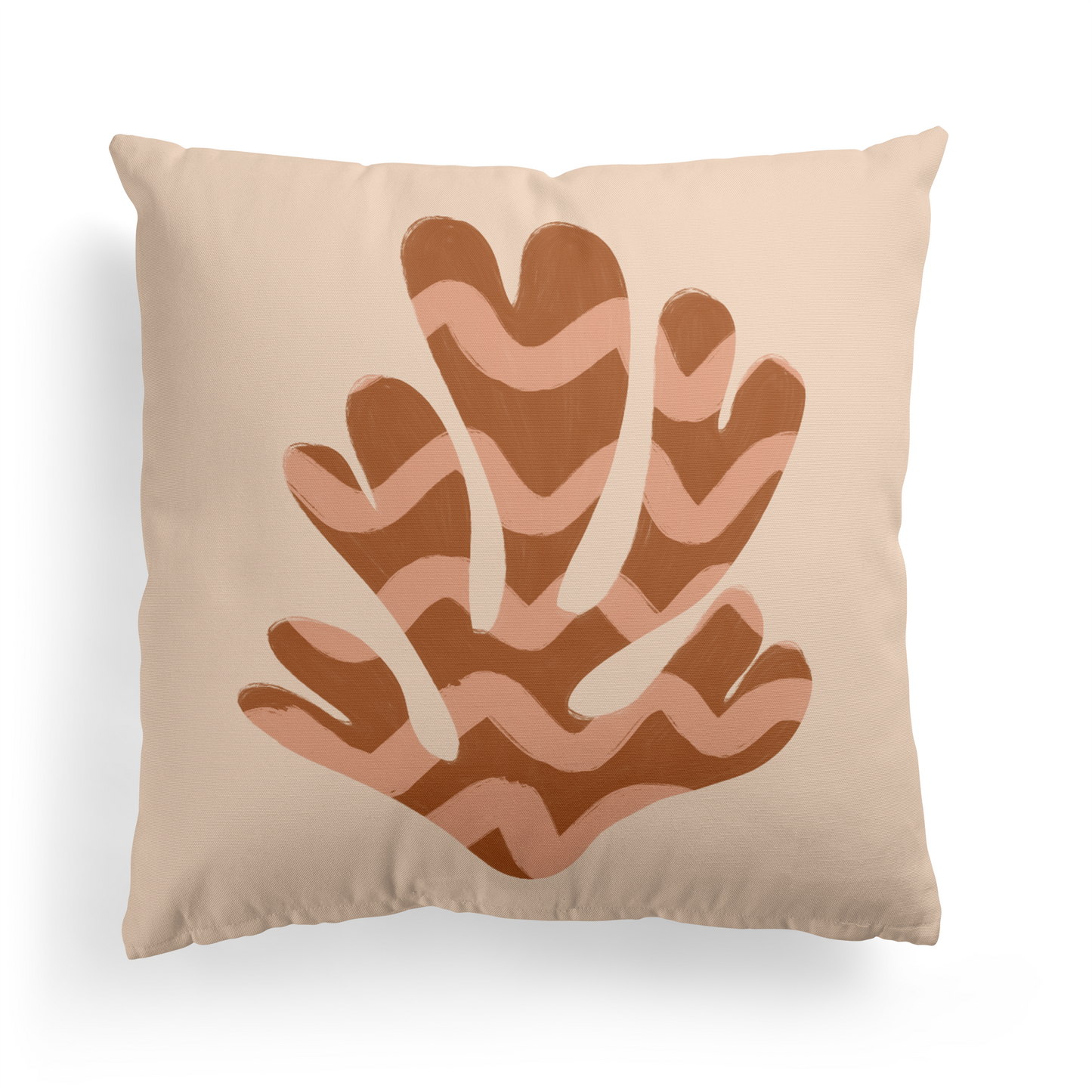 Boho Leaf Nature Throw Pillow