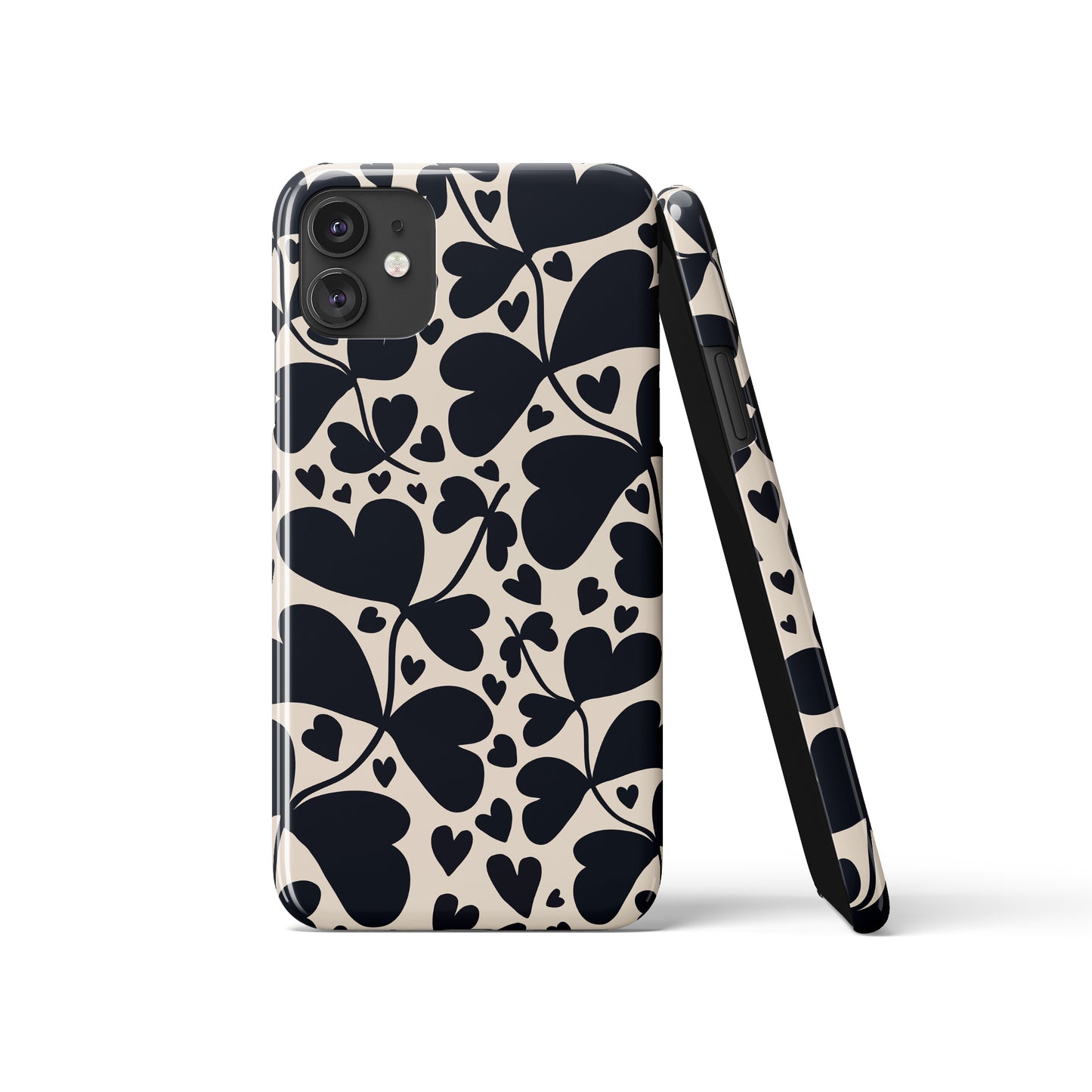 Black Nature Pattern iPhone Case